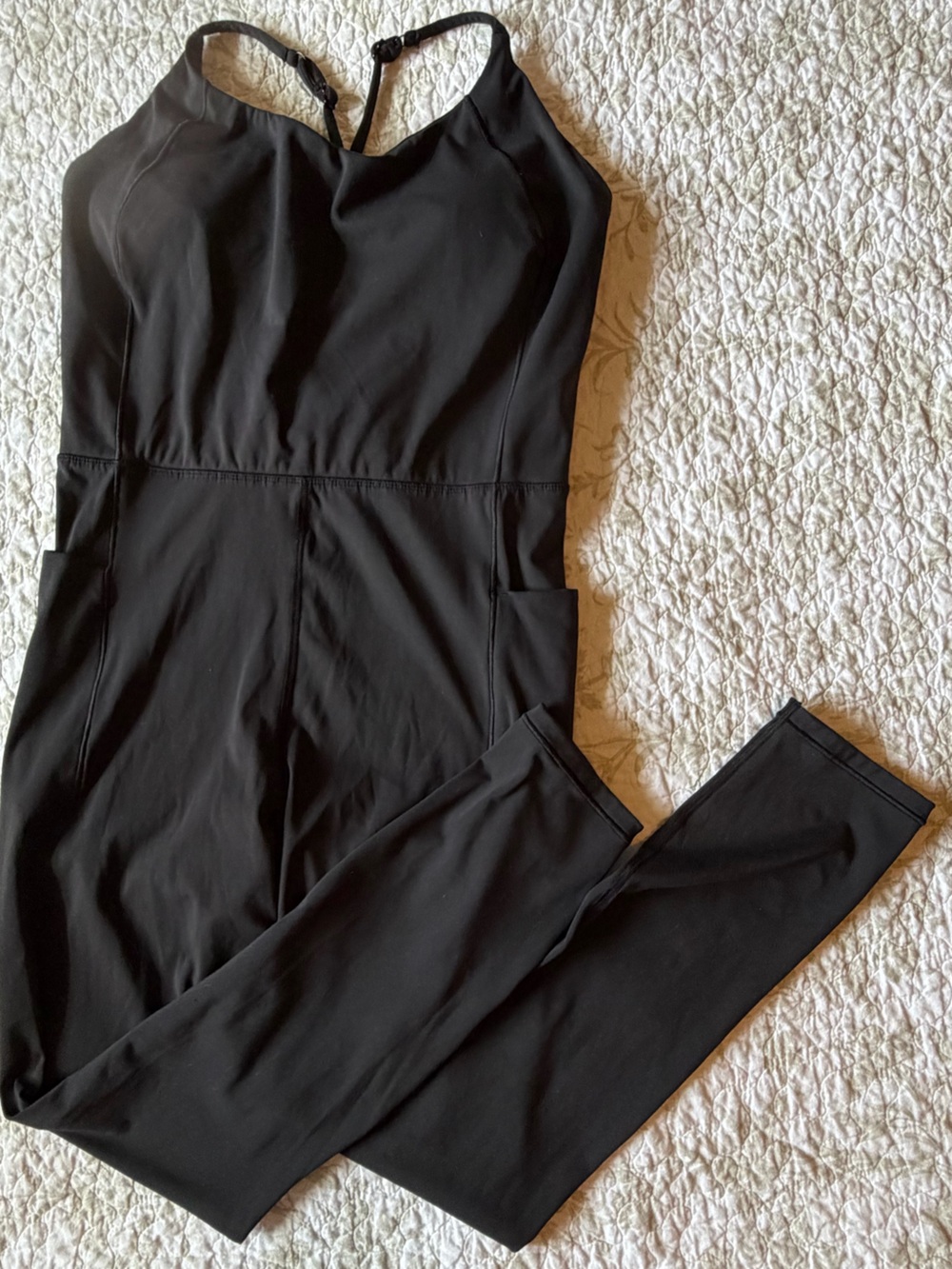CALIA by Carrie Underwood Inspire adjustable back strap bodysuit L 25” inseam